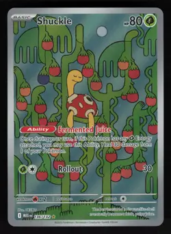 Shuckle 136/132 ME01: Mega Evolution Illustration Rare Pokemon TCG Card NM - Image 1