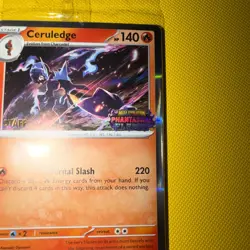 Pokemon: Phantasmal Flames Staff Promo Pack Set of 4 Sealed Prerelease Cards - Image 4