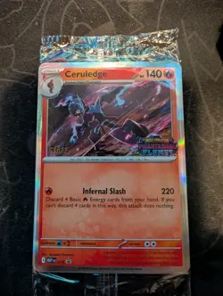 Pokemon: Phantasmal Flames Staff Promo Pack Set of 4 Sealed Prerelease Cards - Image 1