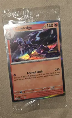 Pokemon TCG Phantasmal Flames Pre-Release Promo Cards - Staff - Set of 4 Sealed - Image 2