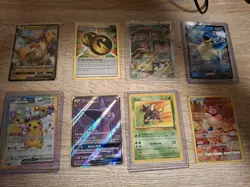 8 Pokemon Card Lot pikachu, espeon, blastoise, litten - Image 1