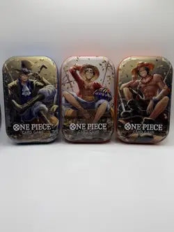 ONE PIECE CARD GAME - TIN PACK SET VOL. 2 (TS-02, OP13) x 3 READY TO SHIP - Image 1