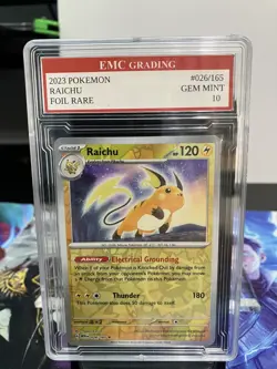 RAICHU #026/165 RARE FOIL Pokemon 2023 Card GRADED 10 MINT TCG CCG - Image 1