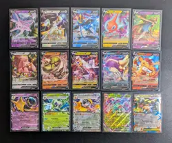 Pokemon TCG Card Lot of 15: V + EX English Cards (Mixed) - Near Mint - Image 1