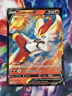 Pokemon TCG Shining Fates Card - Cinderace V 018/072 - Image 1