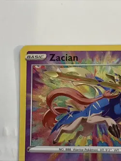 Pokemon TCG Zacian Card 082/185SWSH04: Vivid Voltage Holo Near Mint Condition - Image 2