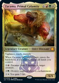 Zacama, Primal Calamity - Foil Promo Judge Gift Cards LP MTG - Image 1