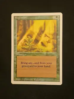 Mtg 🔮 Regrowth 🔮 NM/LP Revised Edition Regular Magic The Gathering - Image 1