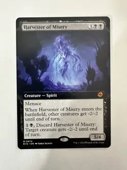 MTG - Harvester Of Misery - EXTENDED ART - Outlaws Of Thunder Junction 74 NM - Image 1