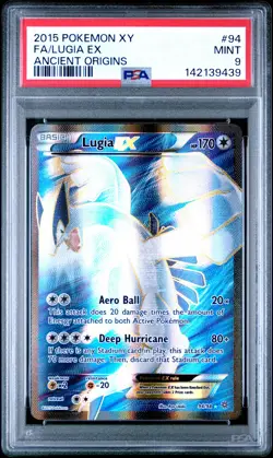 2015 POKEMON XY ANCIENT ORIGINS #94 FULL ART/LUGIA EX PSA 9 - Image 1