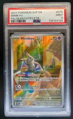2023-25 Pokemon SV Black Star Promos SVP EN Mimikyu #075 PSA 9 - Image 1