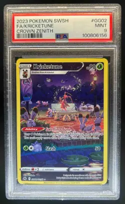 2023 Pokemon SWSH Crown Zenith Kricketune Galarian Gallery #GG02/GG70 PSA 9 - Image 1