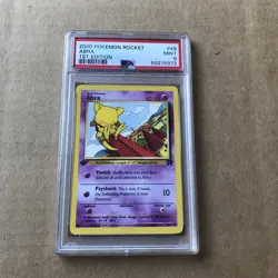 2000 Pokemon Rocket #49 Abra 1st Edition PSA 9 Mint - Image 1