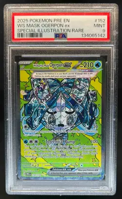2025 Pokemon Wellspring Mask Ogerpon ex Special Illustration Rare #152/131 PSA 9 - Image 1