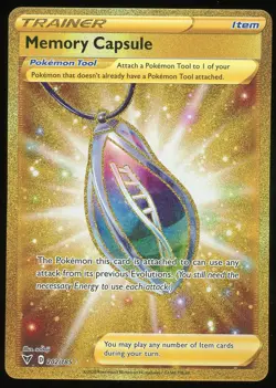 Pokemon TCG Memory Capsule Full Art Secret Rare 202/185 Vivid Voltage NM - Image 1