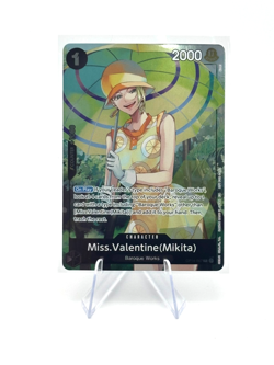 One Piece Azure Sea's Seven Dash Pack Miss.Valentine Mikita OP14 087 R Foil - Image 1