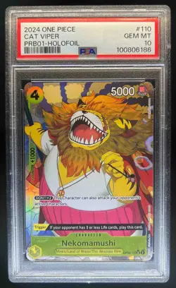 2024 One Piece Wings of The Captain Nekomamushi #OP06-110 PSA 10 - Image 1