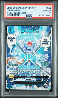 2025 ONE PIECE PRB02 ALTERNATE ART #057 CROSS GUILD PSA 10 - Image 1