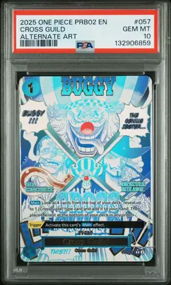 2025 ONE PIECE PRB02-PREMIUM BOOSTER ALTERNATE ART #057 CROSS GUILD PSA 10 - Image 1