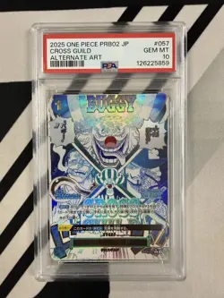 2025 One Piece Japanese PRB02 Cross Guild Buggy Alt Art #057 PSA 10 - Image 1