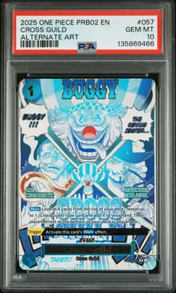 2025 ONE PIECE PRB02-PREMIUM BOOSTER ALTERNATE ART #057 CROSS GUILD PSA 10 - Image 1