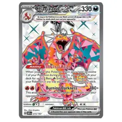 Pokemon TCG Charizard ex 215/197 Ultra Rare Card Obsidian Flames (English) - Image 1