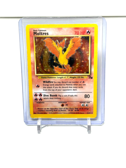 Moltres Holo Rare 12/62 - Fossil Set - 1999 WOTC Pokemon Card LP Vintage MP - Image 1