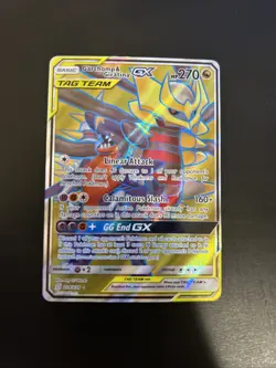 Garchomp & Giratina GX (Full Art) 228/236 2019 Unified Minds Pokemon Card NM - Image 1