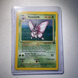 Pokemon TCG Jungle Venomoth Card 13/64 Unlimited Holo Rare, Vintage 1999 LP - Image 1