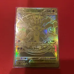 Pokemon Mega Lucario EX TCG Gold Holo Rare Card 188/132 NM - Image 1