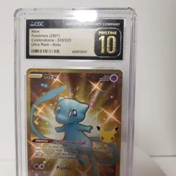 Pokemon Gold Mew 2021 Celebrations Card 025/025 CGC Pristine 10 - Image 2