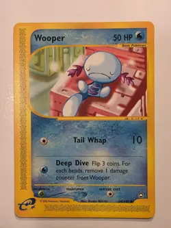 Pokemon Card - Wooper Aquapolis 66/147 Non Holo 2003 LP - Image 1