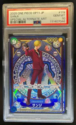 2025 One Piece Sanji Special Cards Alt Art #OP06-119 PSA 10 - Image 1