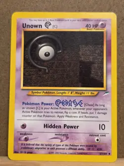 Unown [C] Neo Destiny 57/105 Uncommon non-holo LP - ungraded Pokemon Card - Image 1