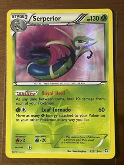 Pokemon TCG Serperior 125/124 Holo Dragons Exalted Secret Rare Card - Image 1