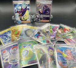 Pokemon TCG Full Art Ultra Rare Trainer 14 Card Lot Geeta, Poppy, Grusha, & More - Image 1