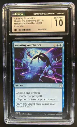 2025 Magic MTG Amazing Acrobatics Marve's Spider-Man #0025 CGC 10 - Image 1