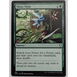 Three Visits, Commander Legends: Battle for Baulder's Gate (CLB) #837 NM MTG - Image 1