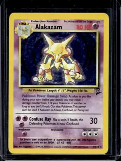 2000 Pokemon Set 2 Alakazam Holo #1/130 - Image 1