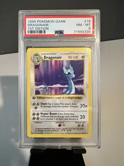 1999 Pokemon Base Set - Shadowless Dragonair 018/102 [1st Edition] - PSA 8 - Image 1