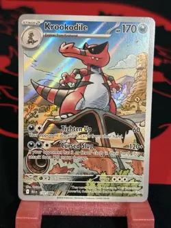 Krookodile Illustration Rare 137/086 SV: Black Bolt NM. 2025 Pokemon TCG - Image 1