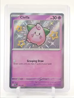 CLEFFA 2024 POKEMON PALDEAN FATES SHINY RARE HOLO B 150/091 Q3687 - Image 1
