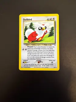 Pokemon TCG Delibird Neo Revelation Holo Rare 5/64 Unlimited LP+ - Image 2