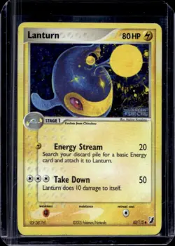 2005 Pokemon EX Unseen Forces Lanturn Reverse Holo #40/115 - Image 1