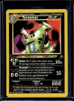2001 Pokemon Neo Discovery Tyranitar #31/75 - Image 1