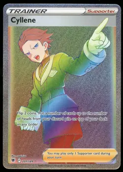 Pokemon TCG Cyllene Full Art Secret Rainbow Rare 201/189 Astral Radiance NM - Image 1