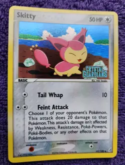 Skitty 41/100 Crystal Guardians Reverse Holo Pokemon *NICE* - Image 1