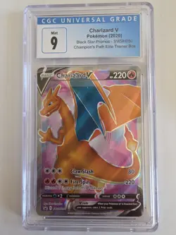 CGC 9 GRADED Pokemon TCG Charizard V SWSH Black Star Promo SWSH050 Holo Promo - Image 1