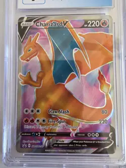CGC 9 GRADED Pokemon TCG Charizard V SWSH Black Star Promo SWSH050 Holo Promo - Image 2