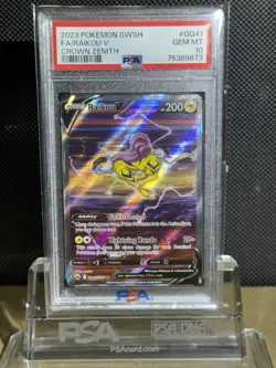 2023 POKEMON SWSH CROWN ZENITH FA/ RAIKOU V GG41 PSA 10 GEM MT - Image 1